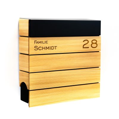 Larch wooden mailbox