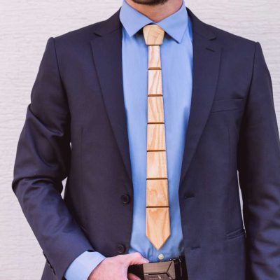 Ash Wood Handcrafted Wooden Necktie
