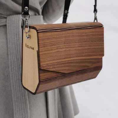 Wooden American Walnut and Ash bag for women