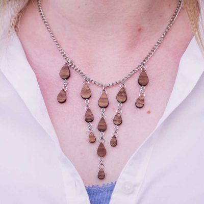 Womens Wooden Necklace Handmade Wooden Pendant