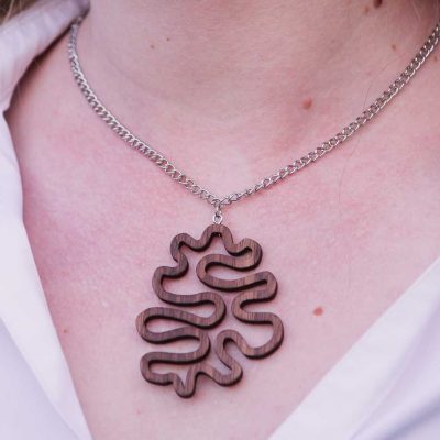 Womens Wooden Necklace Handmade Wooden Pendant