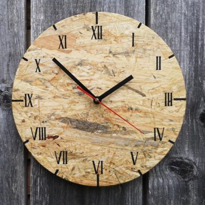 OSB Wooden Wall Clock