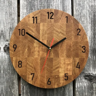 Oak Wood Wall Clock
